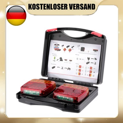 GEARZAAR Wireless Led Rear Tail Lights Battery Operated USB Magnetic Tow Towing Trailer