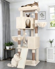 XXL Kratzbaum für große Katzen – 2 Katzenhäuser, Sisalrampe, 177 cm