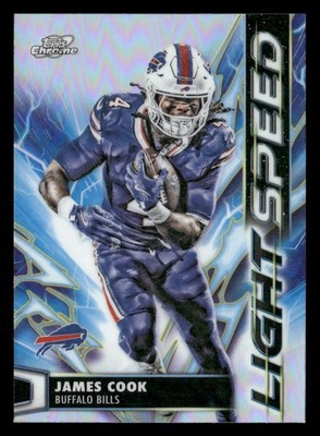 2025 Topps Chrome Cosmic #LS-14 James Cook Light Speed