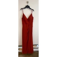 Mori Lee Madeline Gardner Rust Red Chiffon Bridesmaid Dress Formal Gown 10