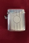Antique Birmingham Sterling Silver Etched Vesta Match Safe Case Gold Wash 1919
