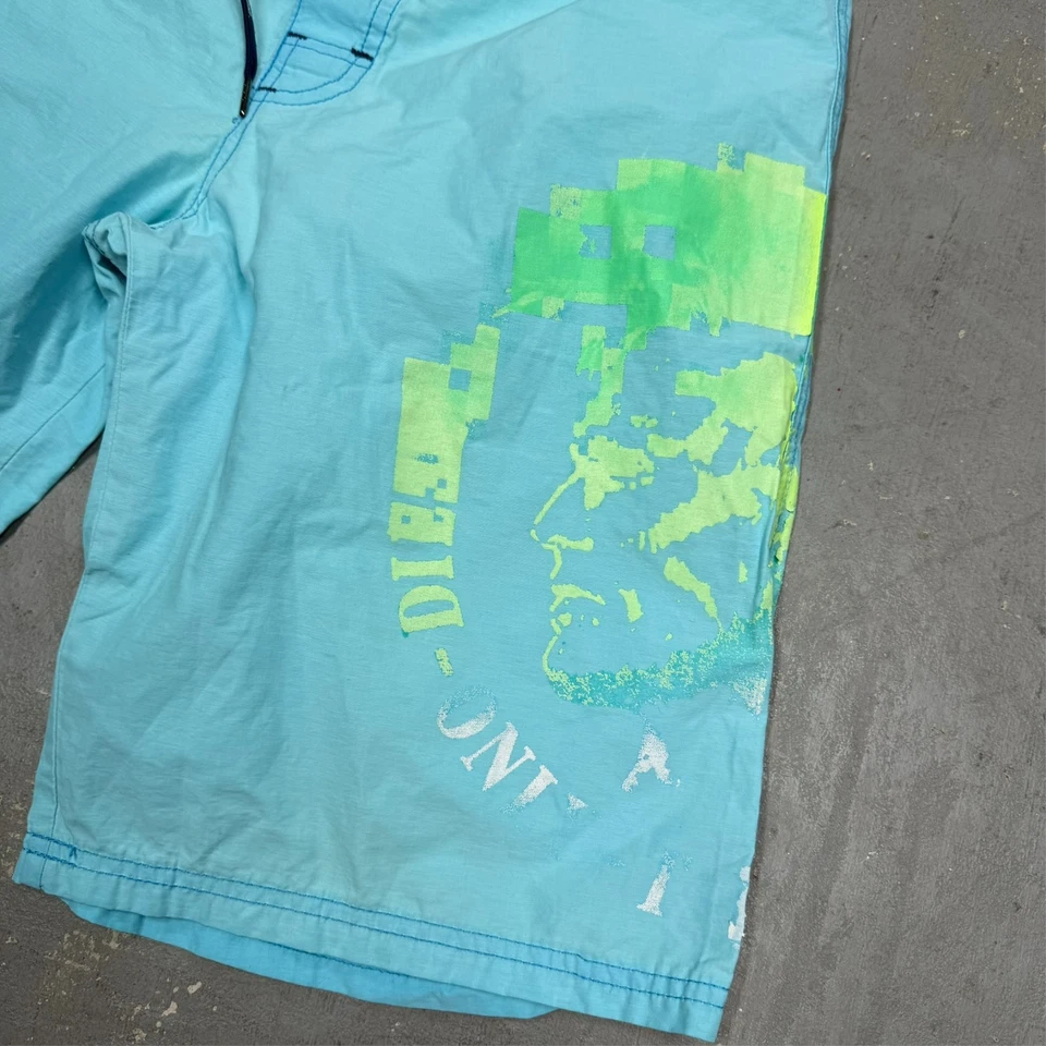 Bañador Diesel Azul Shorts Logo Pequeño 12" Entrepierna Foto 2 de 4