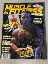 MUSCLE & FITNESS bodybuilding magazine ARNOLD SCHWARZENEGGER in Predator 7-87