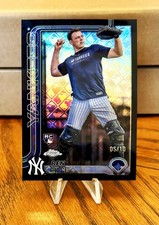 2025 TOPPS CHROME BEN RICE RC IMAGE VARIATION #139 BLACK LOGOFRACTOR #ED 06/10