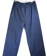 Columbia Rain Pants Mens XL Blue Nylon Polyamide Packable Outdoor Pull On Hiking
