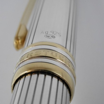 Montblanc Meisterstuck Solitaire Sterling Silver 925 Ballpoint Pen