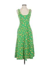 Tabitha Brown for Target Women Green Casual Dress S
