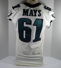 2014 Philadelpia Eagles Frank Mays #61 Game Used White Jersey 46 DP28600