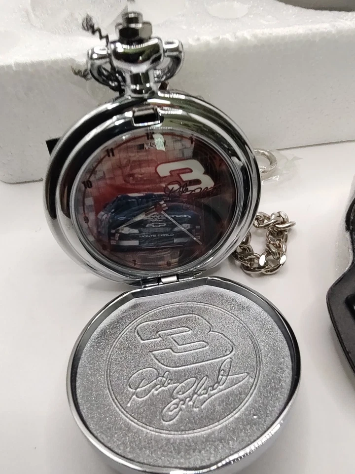 Reloj Bolsillo Franklin Mint Dale Earnhardt NASCAR #3 De Colección y Estuche Nuevo Foto 3 de 4