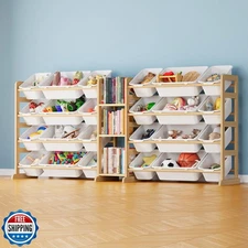 SpaceAid Large Toy Storage Organizer with 24 Bins and 3 Shelves, Toy Organize
