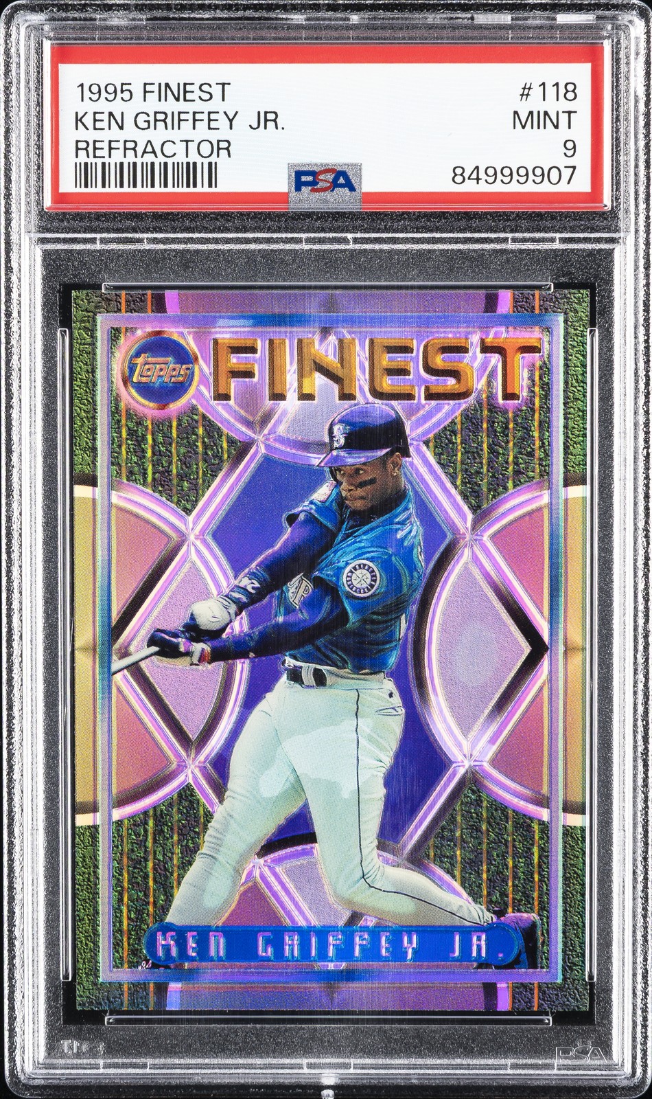 1995 FINEST REFRACTOR #118 KEN GRIFFEY JR. PSA 9