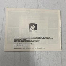 Krazy Kreatures Nintendo NES Instruction Manual Only