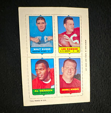 Topps 4-in-1 Mini Football Card Panel Walt Suggs Len Dawson Rookie NFL. rookie card picture