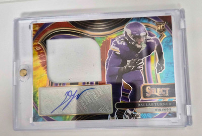 2024 Panini Dallas Turner No. JRSS-DTR Jumbo Rookie Auto Swatch 23/25