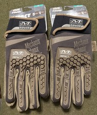 2 Mechanix Wear M-Pact Work Gloves Impact Protection Brown Size XL NEW