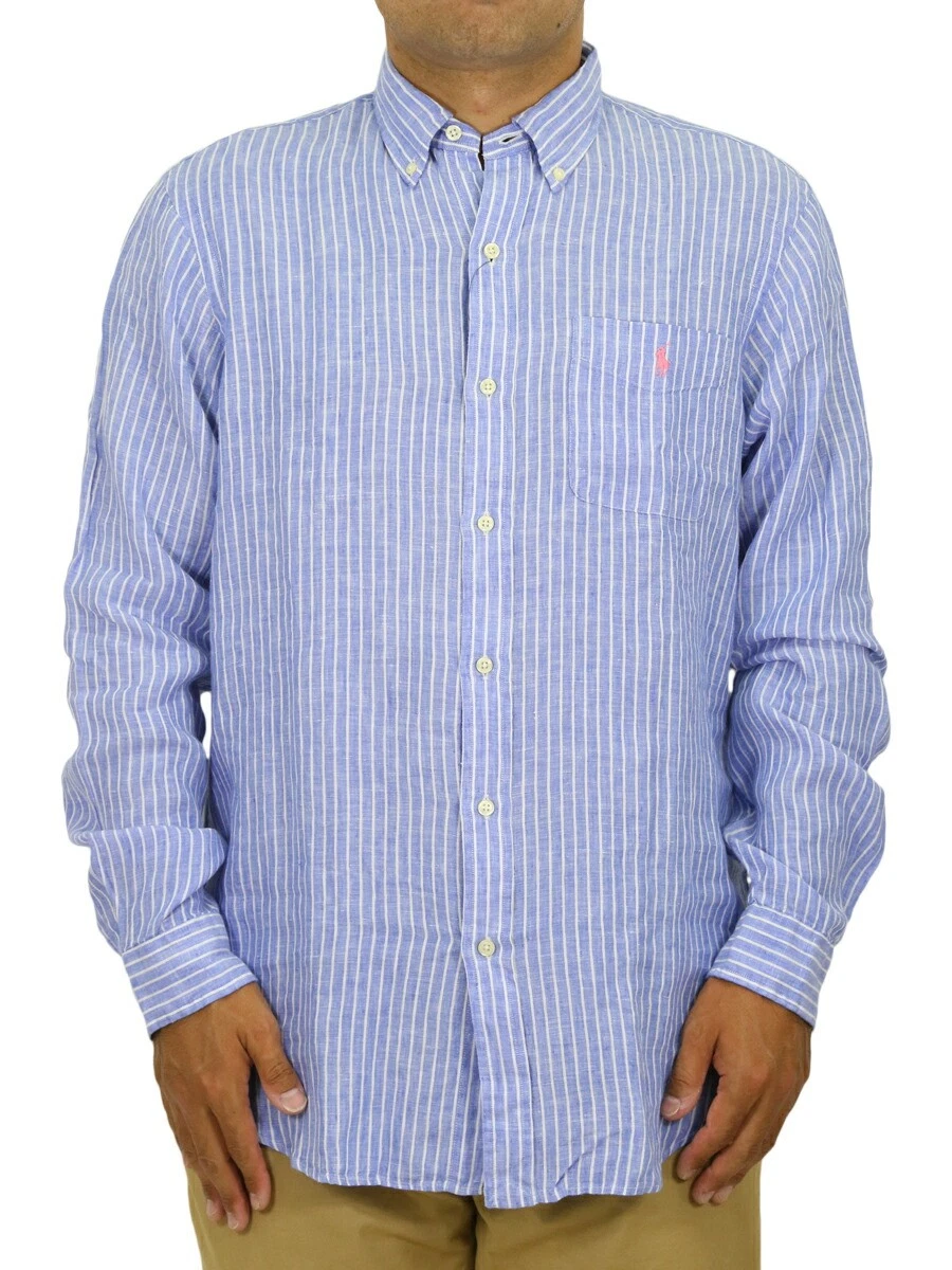 Polo Ralph Lauren Long Sleeve Classic Fit Linen Button Down Striped Shirt w/Pony
Opens in a new wind