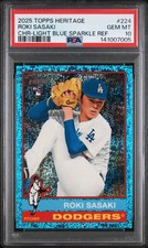 2025 Heritage Chrome Roki Sasaki RC Light Blue Sparkle Low POP 🔥