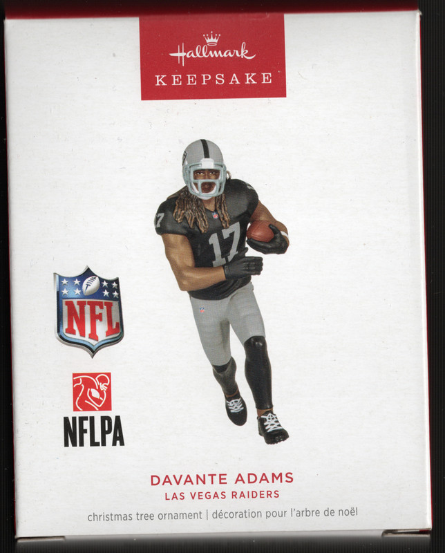 2024 Hallmark Keepsake Ornament Davante Adams Las Vegas Raiders NFL