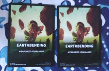 Earthbending Theme Card Avatar: The Last Airbender Set Of 2 Magic The Gathering