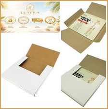 Vinyl Record LP Shipping Mailer Boxes 10 Pack White Cardboard 12 Inch