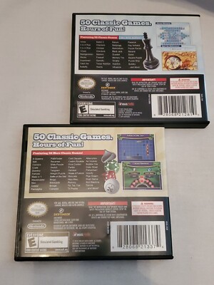 2 Nintendo DS Games 50 CLASSIC GAMES & 50 MORE CLASSIC GAMES