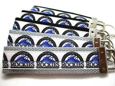 Colorado Rockies Ribbon on Strong Webbing Key Fob Keychain Wristlet MLB Baseball
