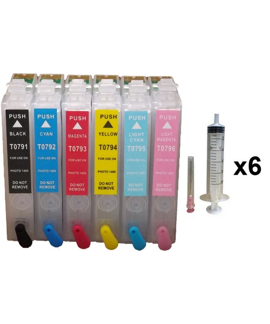Refillable Ink Cartridges empty for Epson Artisan 1430 printer NON