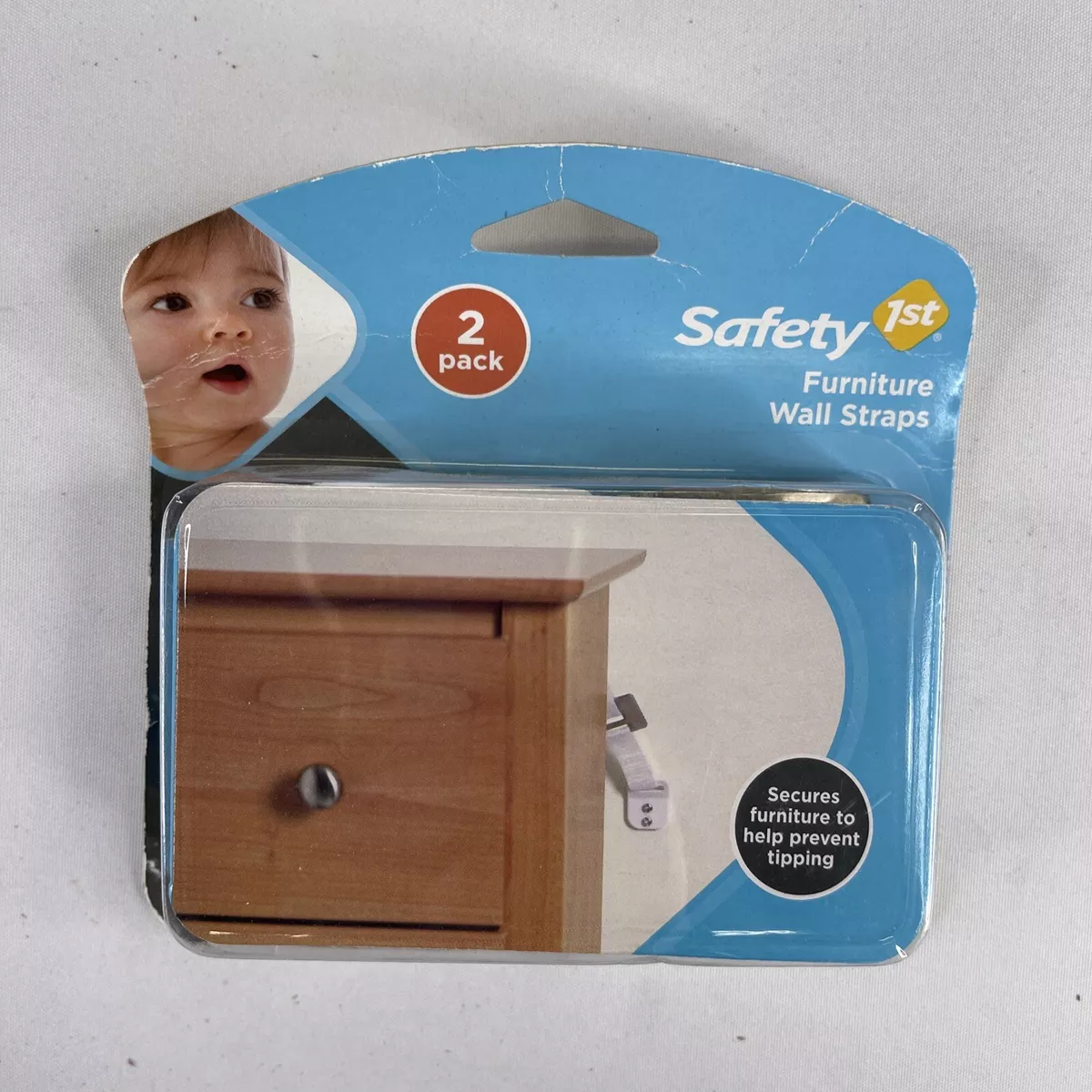 Safety 1st Furniture Wall Straps 2 Count Toddler Youth Baby Secure