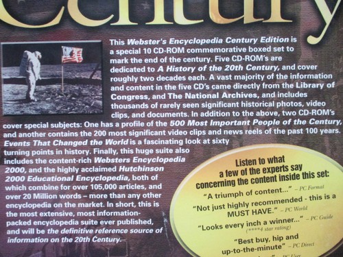 Webster's Presents: The 20th Century, Electronic Encyclopedia 10 CD Boxed Set - Picture 7 of 12