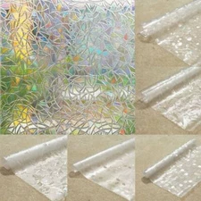 Hot PVC Privacy Window Glass Film Sticker Static Cling Frosted Stained Bathroom