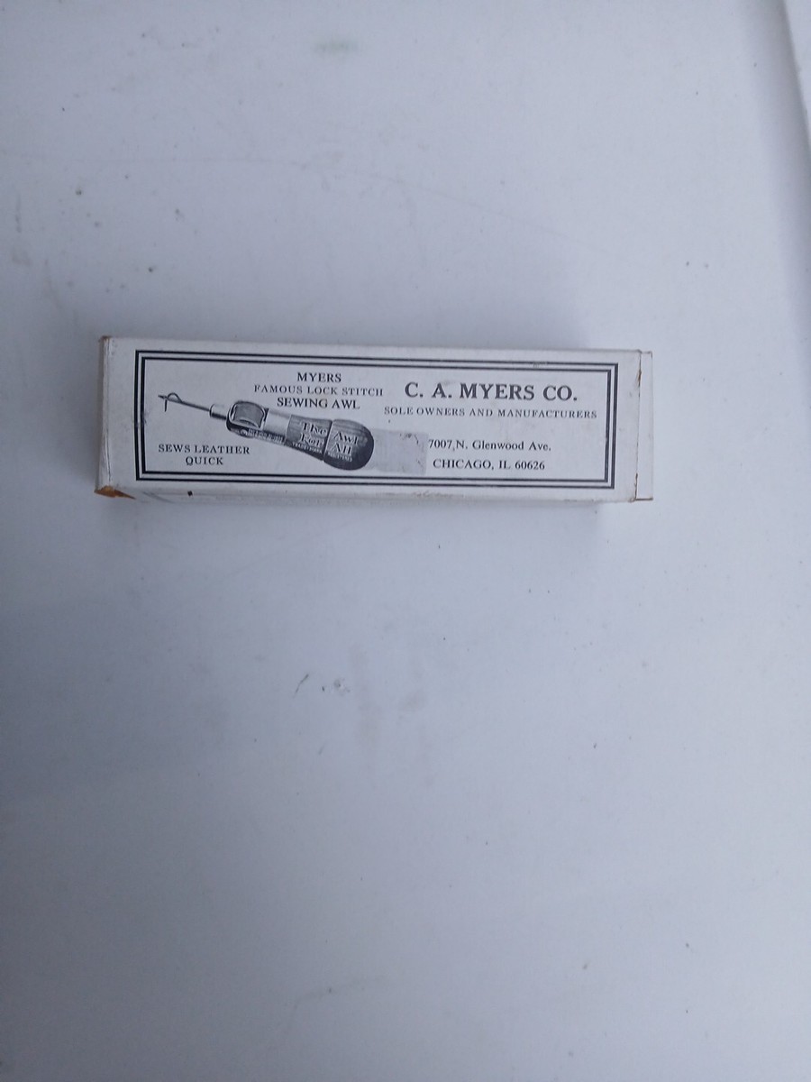 Alène à Coudre Vintage C.A. Myers Pour Cuir – Avec Boîte Et Notice
