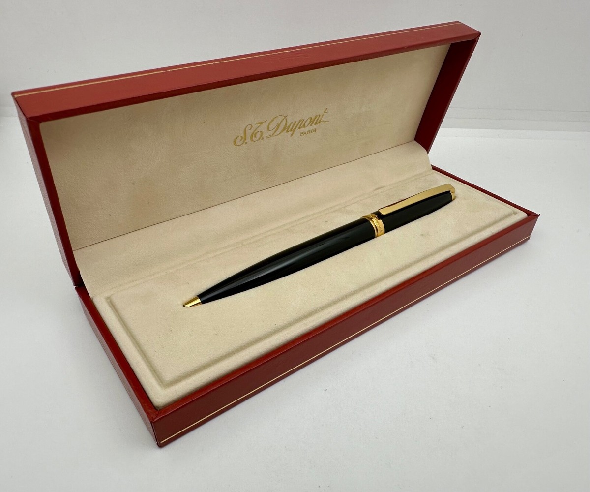 S.T. Dupont Fidelio Black Gold Plated Ballpoint Pen | eBay