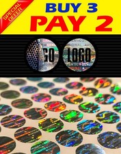 300 CUSTOM PRINT hologram warranty security sticker label VOID seals  0.55 inch