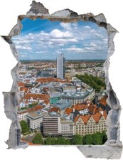 Wandtattoo Leipzig Skyline - verschiedene Rahmentypen DW000286