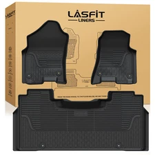 LASFIT Floor Mats for RAM 1500 2019-2024 Crew Cab Car 1st & 2nd Row Floor Liners