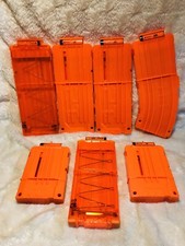 Lot Of 7 NERF N Strike Elite Mix lot Round Dart Clip Ammo Magazine Cartridges