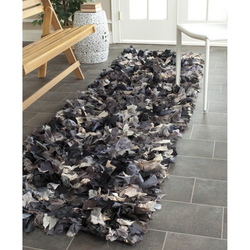 SAFAVIEH Rio Shag SG951D Handwoven Dark Grey / Multi Rug - Picture 3 of 24