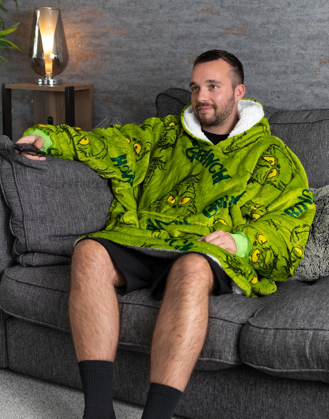 The Grinch Oversized Blanket Hoodie Adults Festive Wearable Fleece One Size  | eBay