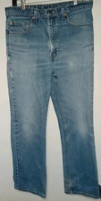 VINTAGE 90s Levis 517 Denim Jeans Men's 34x30 Bootcut Red Tab Farmer DISTRESSED!