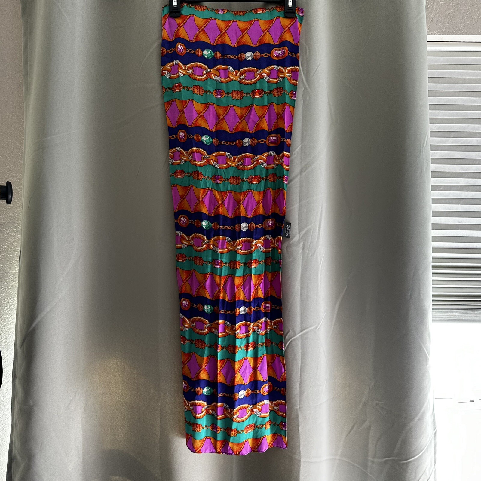 St. John Vibrant Print Rectangular Silk Scarf - H… - image 3