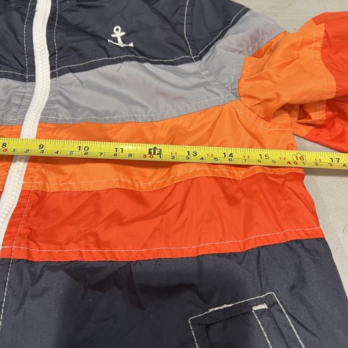 London Fog Boys Lined Windbreaker Jacket Full Zip Striped Size Large - Picture 8 of 11