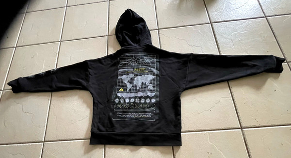 Adidas Womens Hoodie Top Fleece Respect Your Coordinates Black Size 6