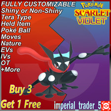 Pok mon Scarlet and Violet   Shiny Greninja   W/ Best 6IV Customizable