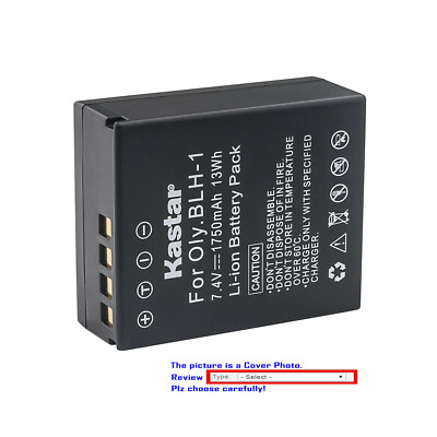 Kastar Fully Decoded Battery Replacement for Genuine Olympus BLH1 BLH-01 PS-BLH1