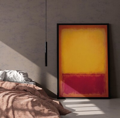   Mark Rothko Rot Und Gelb, Leinwand Reproduktion, Abstrakte Wandkunst Malerei