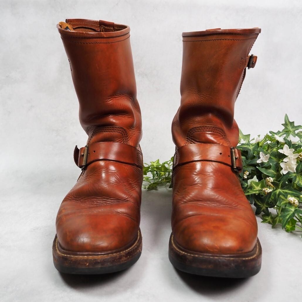 JOHN LOFGREN MUSHMAN Leather Boots Cognac Cowhide Size 8 | eBay