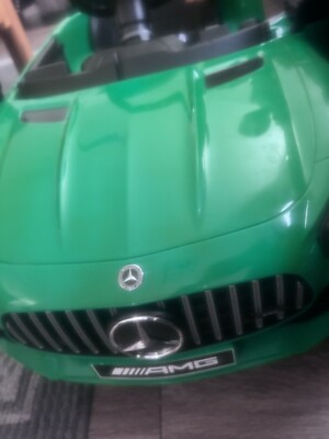 Kids Ride on Car Mercedes Benz AMG GT-R Electric Battery Powered Car - Red/White