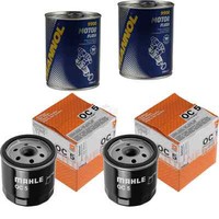 2X Original Mahle / Knecht ÖLfilter OC 5 + 2X SCT Motor Flush MotorspüLung
