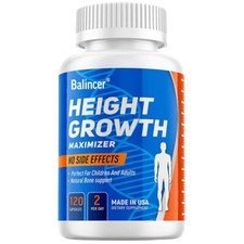 Height Growth - with Calcium and Vitamin D3 - Promotes Bone Growth Development