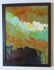 Framed Original Sky Jones / Michael Whipple Acrylic Abstract Artwork & Appraisal